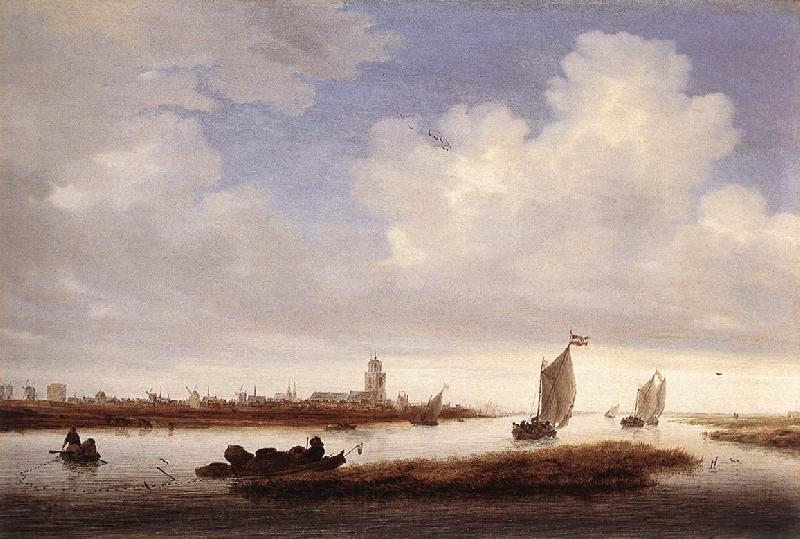 RUYSDAEL, Salomon van View of Deventer Seen from the North-West af Spain oil painting art